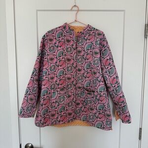 Handmade quilted floral jacket